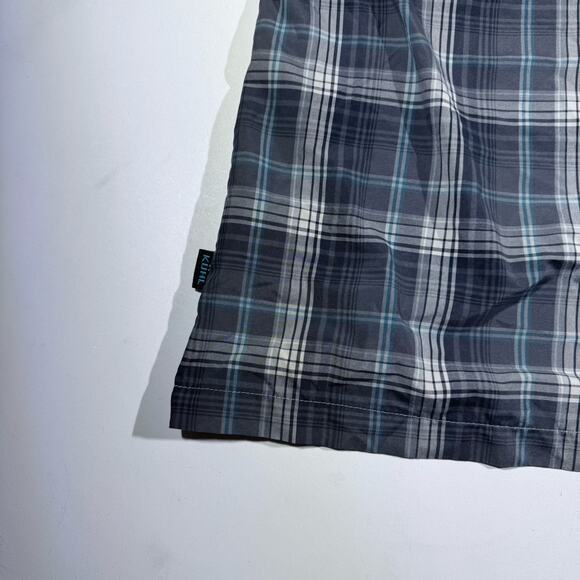 Kuhl Eluxur Short Sleeve Button Down Polyester Shirt Blue Men’s Size Large - Picture 6 of 9